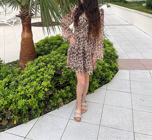 Leopar Desen Elbise
