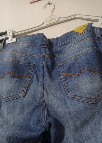 l Beden mavi Renk Kadın Mavi Denim Regular Fit Kot Pantolon