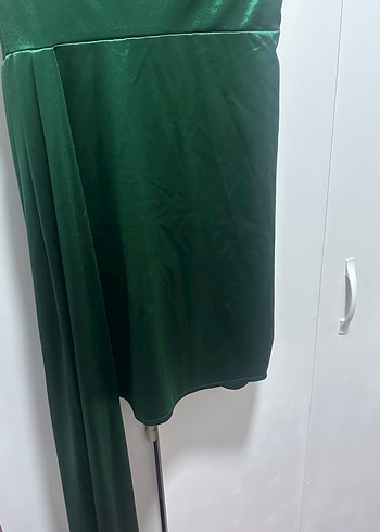 Siyah Drapeli Straplez Midi Elbise - Görsel 2