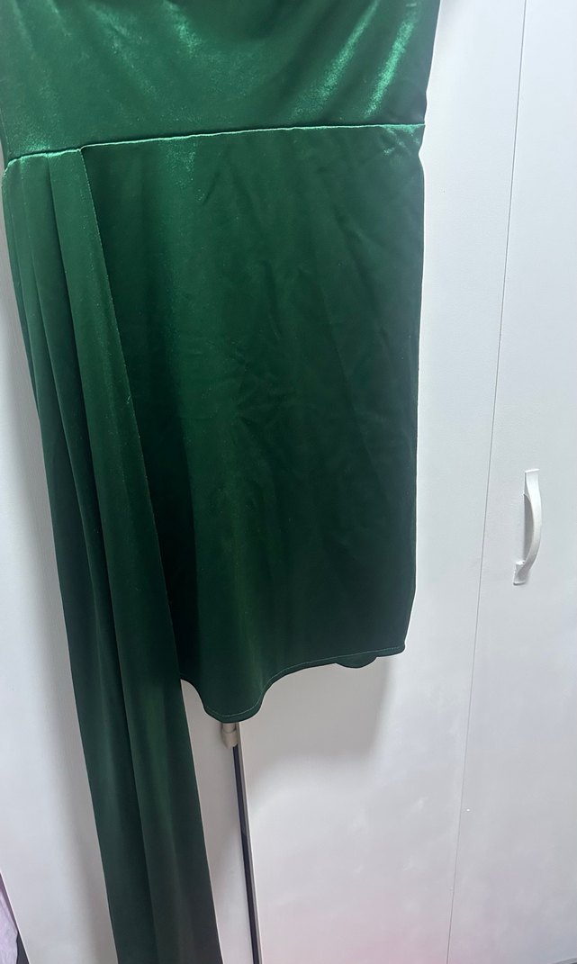 Siyah Drapeli Straplez Midi Elbise - Görsel 2