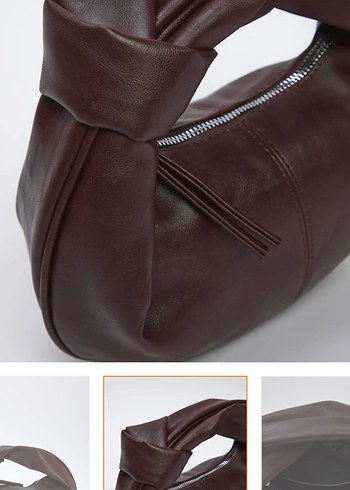 Kahverengi Deri Kadın Çanta - Görsel 3