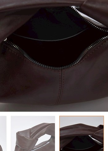 Kahverengi Deri Kadın Çanta - Görsel 4