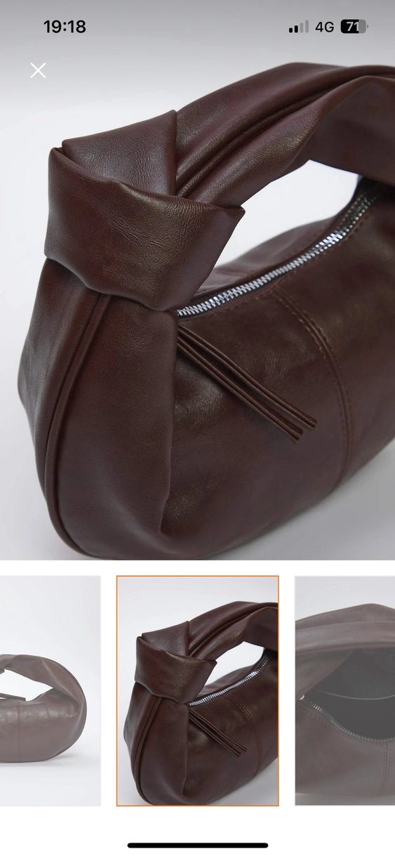 Kahverengi Deri Kadın Çanta - Görsel 3