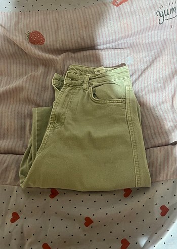 Bej Kadın Bol Kesim Midi Boy Jean - Görsel 3