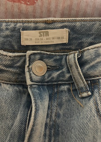 Gri Salaş Midi Kadın Kot Pantolon - Görsel 2