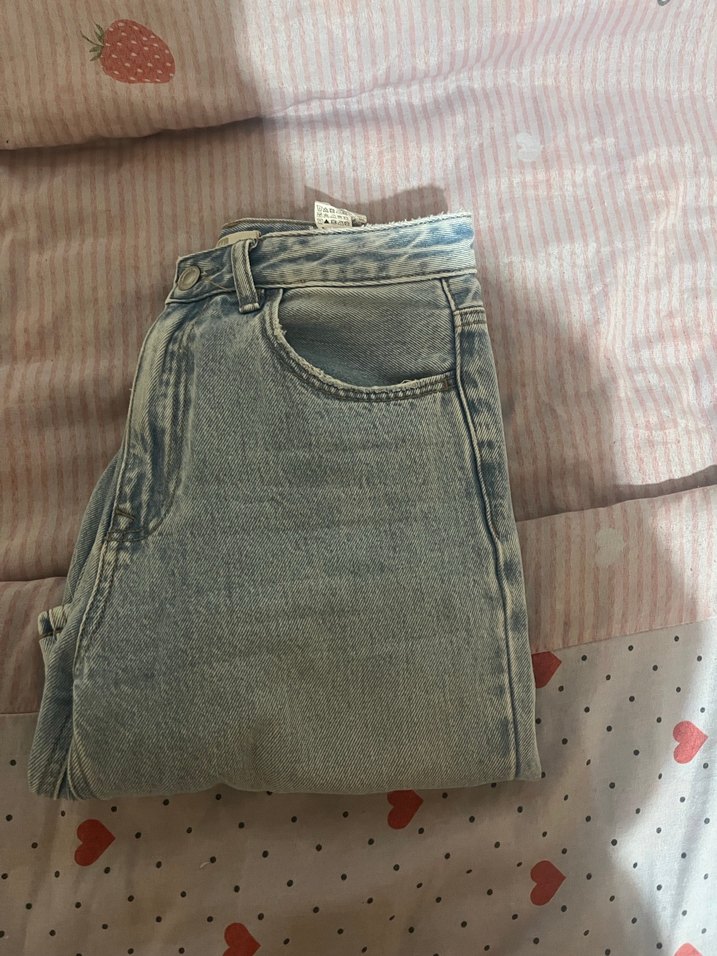 Gri Salaş Midi Kadın Kot Pantolon - Görsel 3