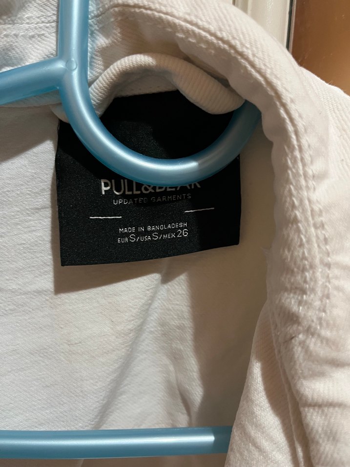 Düğmeli Beyaz Keten Kadın Kot Ceket - Görsel 2