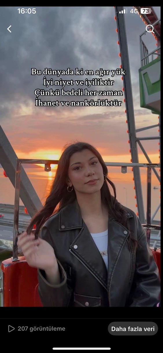 Kahverengi Deri Biker Ceket - Görsel 4