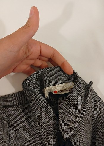 m Beden Gri Pileli Mini Etek