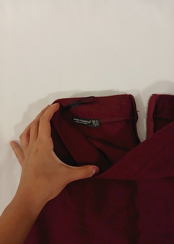 Zara Bordo Mini Etek