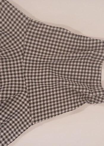36 Beden kareli mini etek