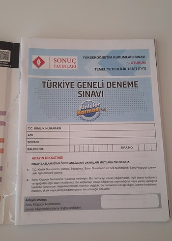 Ünlüler Karması TYT 10+5 Online Denemesi
