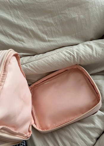 Pudra Pastel Makyaj Fırça Seti ve Taşıma Çantası - Görsel 5