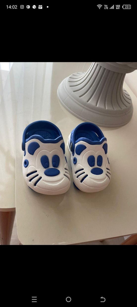 Mavi Leopar Desenli Erkek Çocuk Terlik - Görsel 2