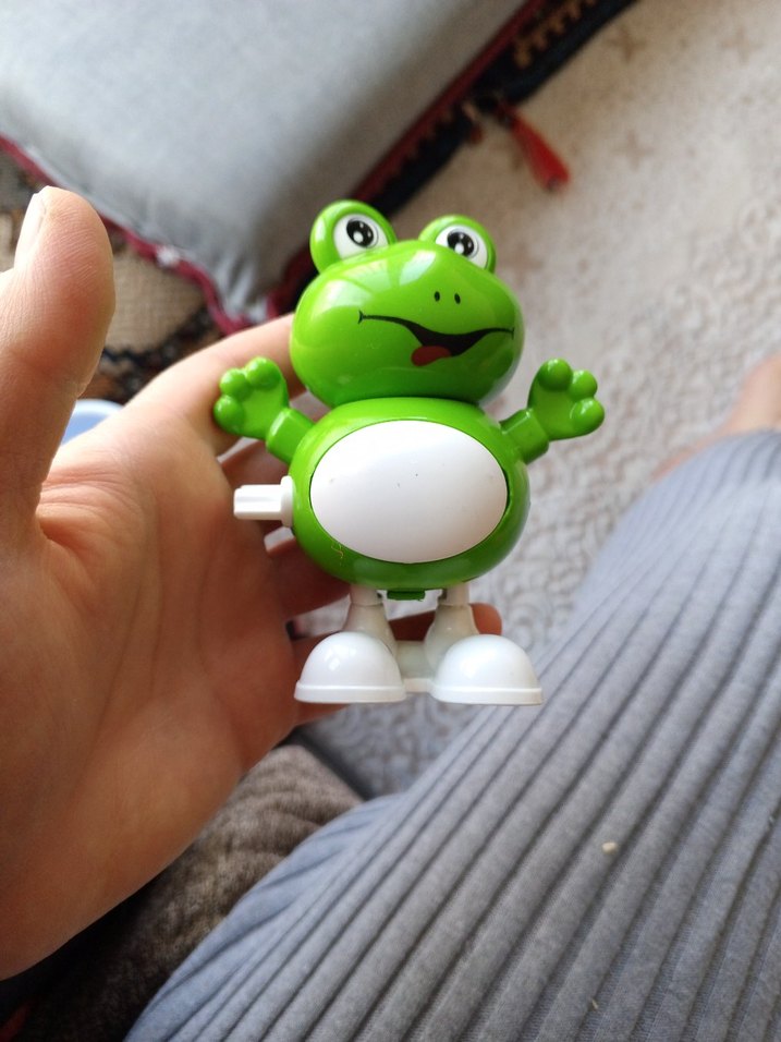 Beyaz Peluş Ayı Oyuncak kurmalı Yengeç, kurbağa, kaplumbağa - Görsel 5