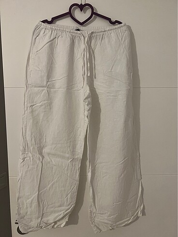 Bershka keten beyaz pantolon