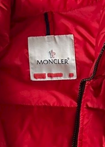diğer Beden kırmızı Renk Orjinal Moncler Kırmızı Fermuarlı Çocuk Kışlık Mont