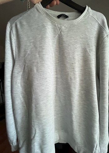 LC Waikiki Gri Kadın Sweatshirt Uzun Kollu Basic