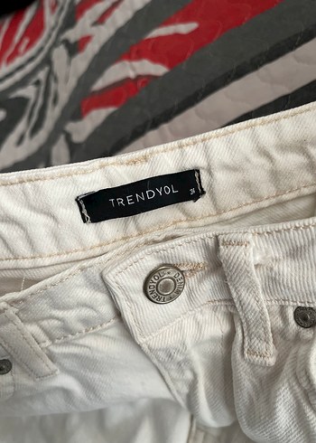 36 Beden Beyaz Kadın Regular Fit Jean