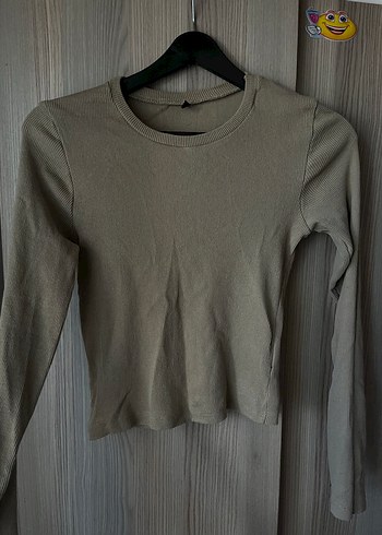 Bej Uzun Kollu Basic Kadın Triko