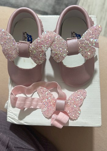 Pembe İlk Adım Kız Ayakkabısı Fiyonklu - Görsel 2