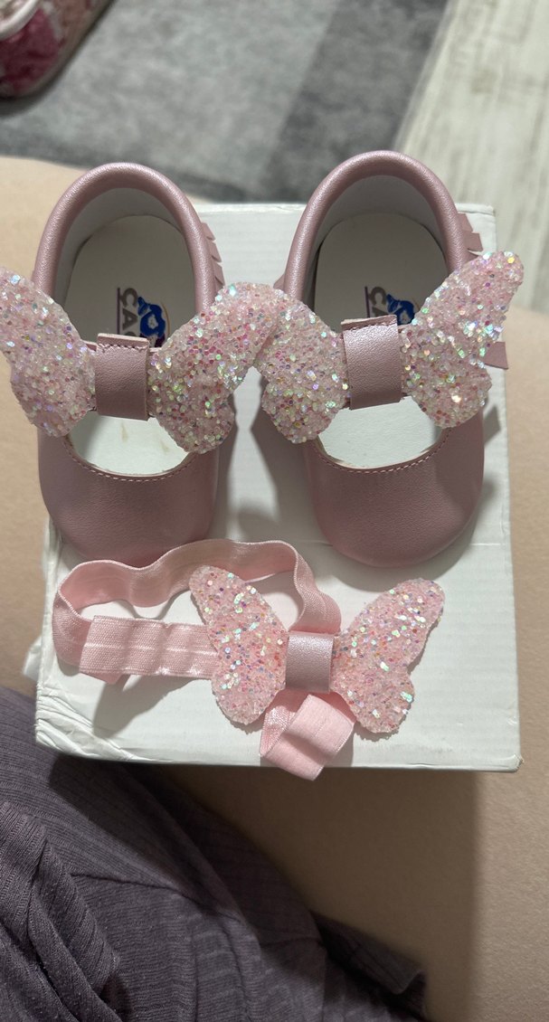 Pembe İlk Adım Kız Ayakkabısı Fiyonklu - Görsel 2