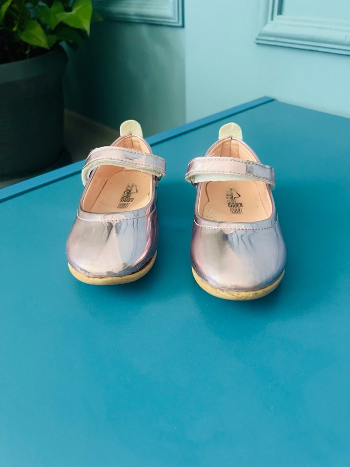 Parlak pembe Tokalı Kız Babet Ayakkabı - Görsel 2