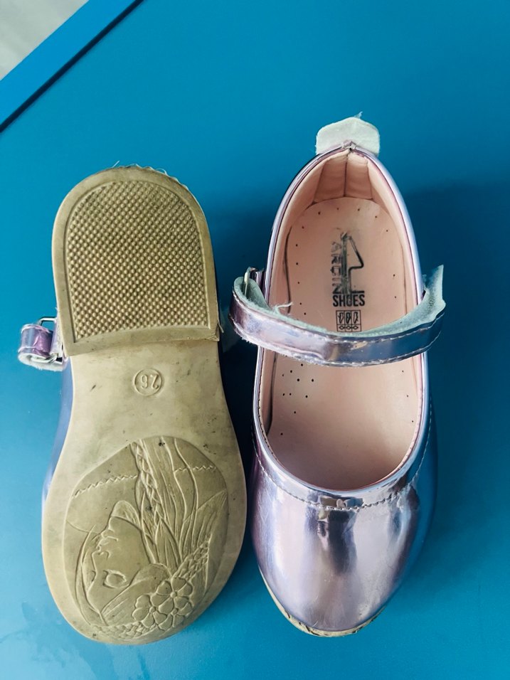 Parlak pembe Tokalı Kız Babet Ayakkabı - Görsel 3