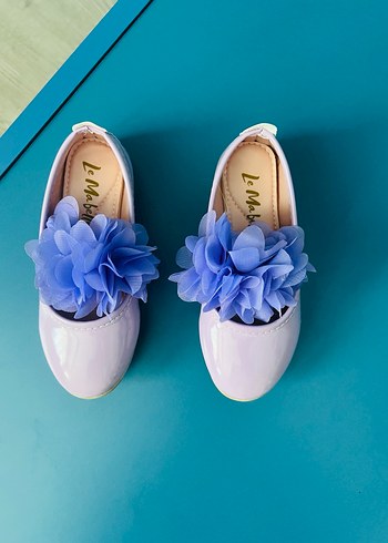 Lila Çiçek Detaylı Kız Babet - Görsel 2