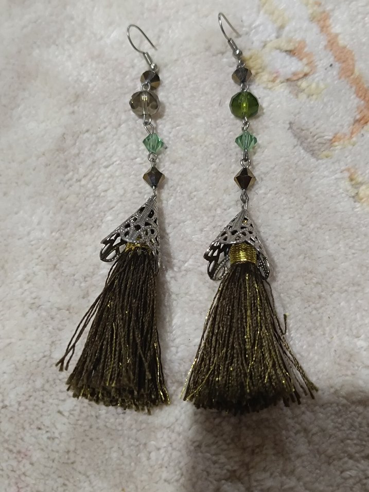 Uzun Püsküllü Bohem Kadın Küpe - Görsel 3