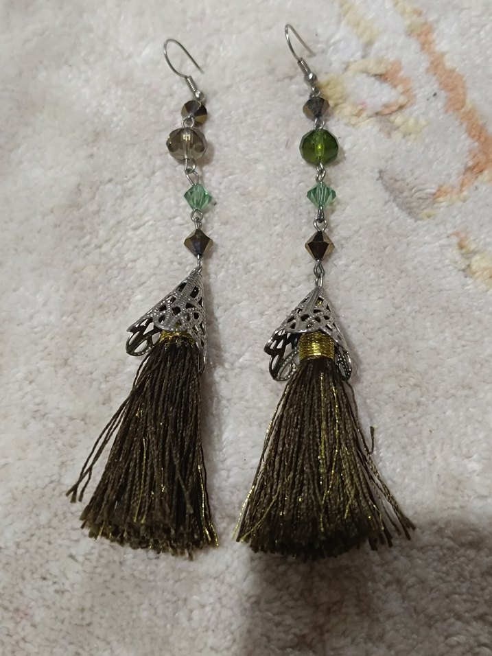 Uzun Püsküllü Bohem Kadın Küpe - Görsel 2