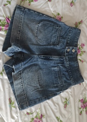 Mavi Vintage Mini Kot Şort