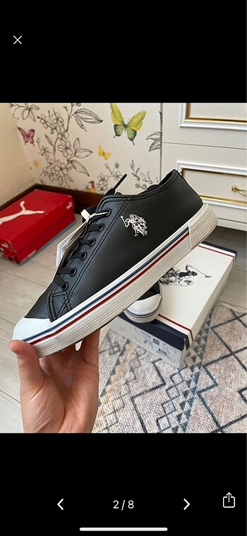U.S Polo Assn. U.S.Polo Assn siyah deri converse