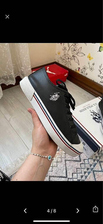 40 Beden siyah Renk U.S.Polo Assn siyah deri converse