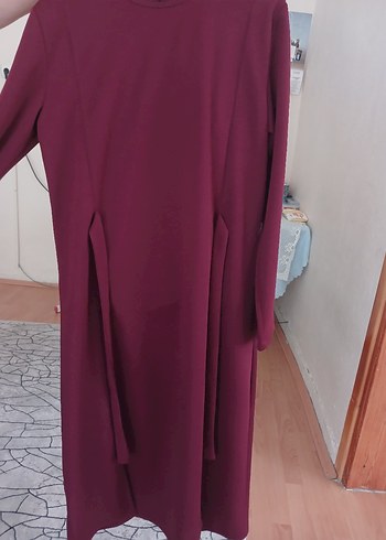 Diğer Diger Bordo Kadın Uzun Kollu Uzun Elbise