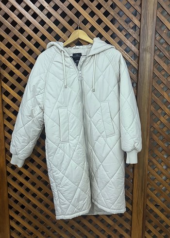 Mavi Jeans Uzun Krem Kadın Şişme Mont
