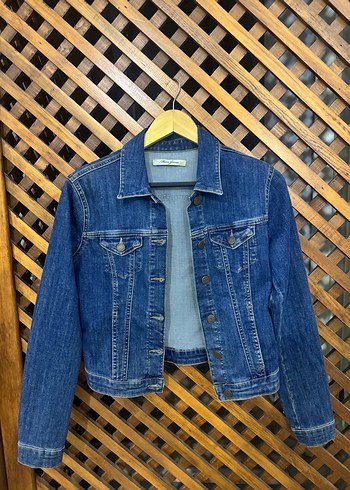Düğmeli Kadın Mavi Denim Ceket