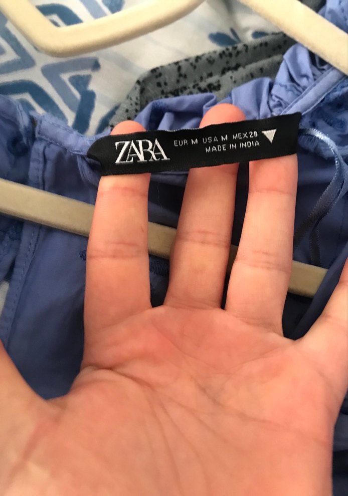 Mavi Nakışlı Uzun Bohem Elbise - Görsel 5