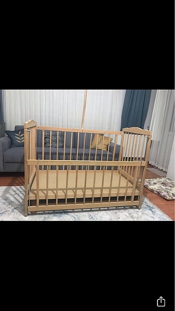 Beden camel Renk Ahşap beşik sıfır ayarında deformasyonu yoktur