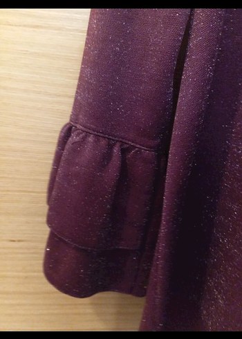 Mor Uzun Kollu Rahat Kesim Tunik - Görsel 3