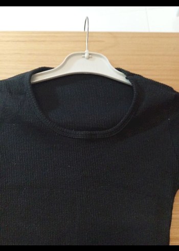 Siyah Kadın Uzun Kollu İnce Sweatshirt - Görsel 3