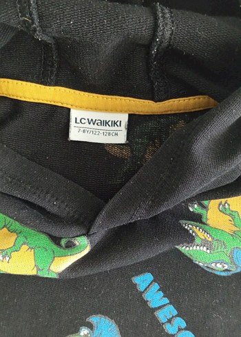 Erkek Çocuk Siyah Baskılı Kapüşonlu Sweatshirt - Görsel 4