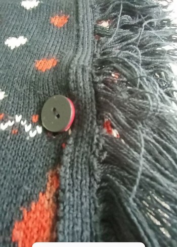 Kapüşonlu Nakışlı Kız Çocuk Ponçosu - Görsel 5