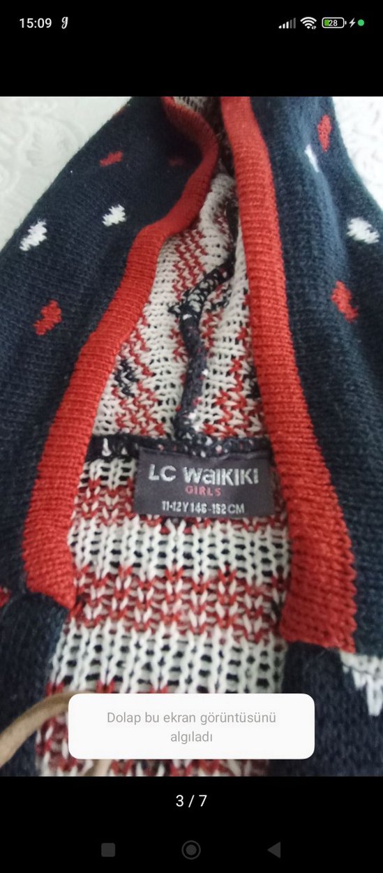 Kapüşonlu Nakışlı Kız Çocuk Ponçosu - Görsel 4