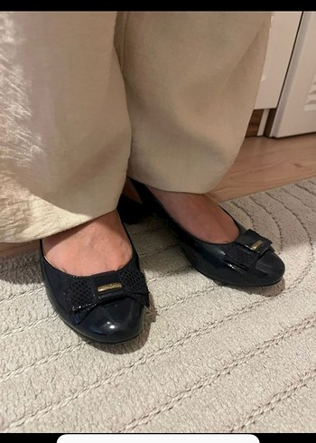 Lacivert Tokalı Kadın Topuklu Ayakkabı - Görsel 3