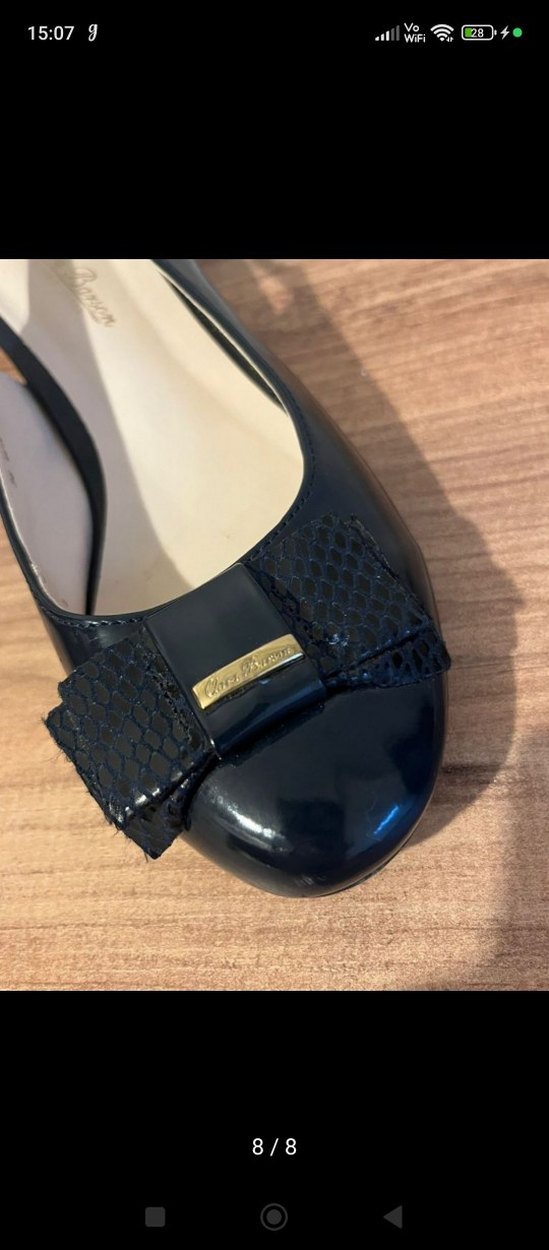 Lacivert Tokalı Kadın Topuklu Ayakkabı - Görsel 5