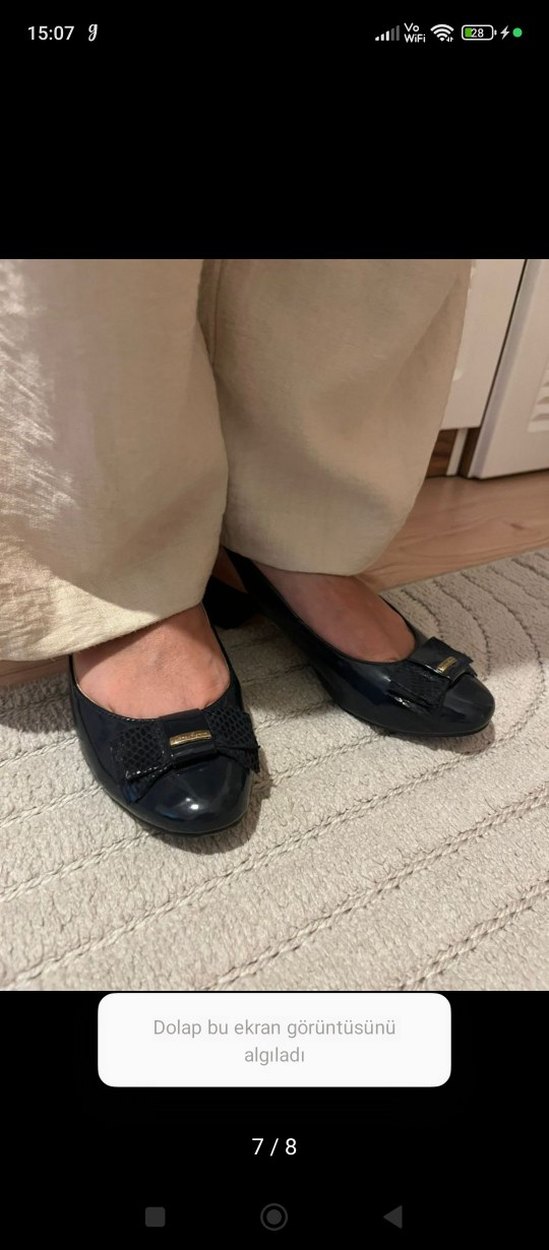 Lacivert Tokalı Kadın Topuklu Ayakkabı - Görsel 3