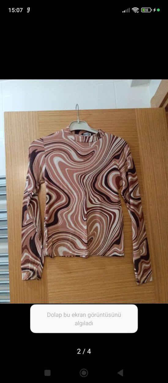 Uzun Kollu Bohem Desenli Bluz - Görsel 4