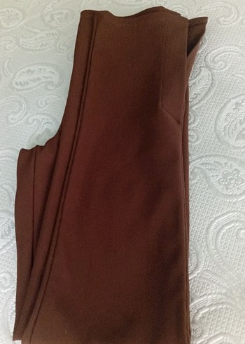 Kahverengi Kadın Midi Kumaş Pantolon - Görsel 2