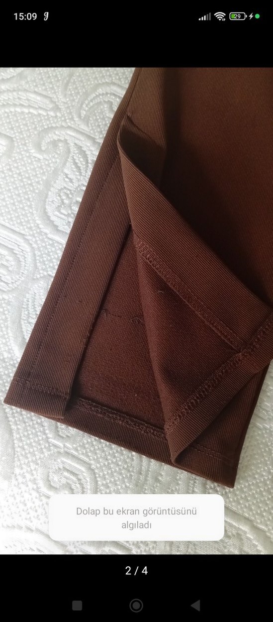 Kahverengi Kadın Midi Kumaş Pantolon - Görsel 3